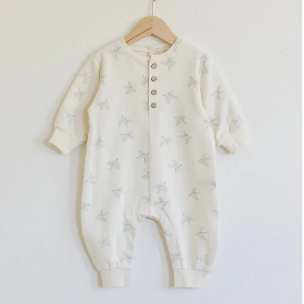 NWT - Quincy Mae ORGANIC Birds Jumpsuit​​​
